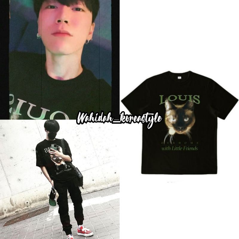 T-shirt Ten Kun NCT WayV "Our Home Louis with Little Friends" Baju Idol KPop Fashion
