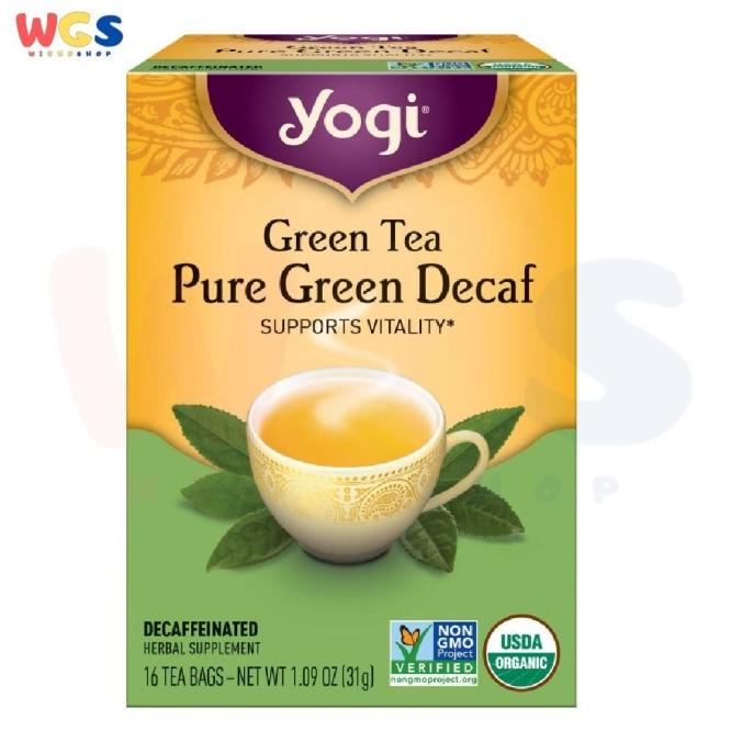 

[COD] Yogi Tea Green Tea Pure Green Decaf Support Vitality 16 Tea Bags 31g [COD]