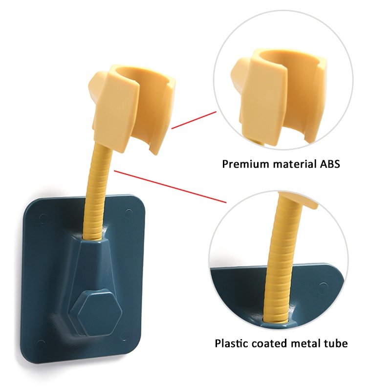 Rak Bracket Kepala Shower Adjustable Dengan Perekat Untuk Kamar Mandi
