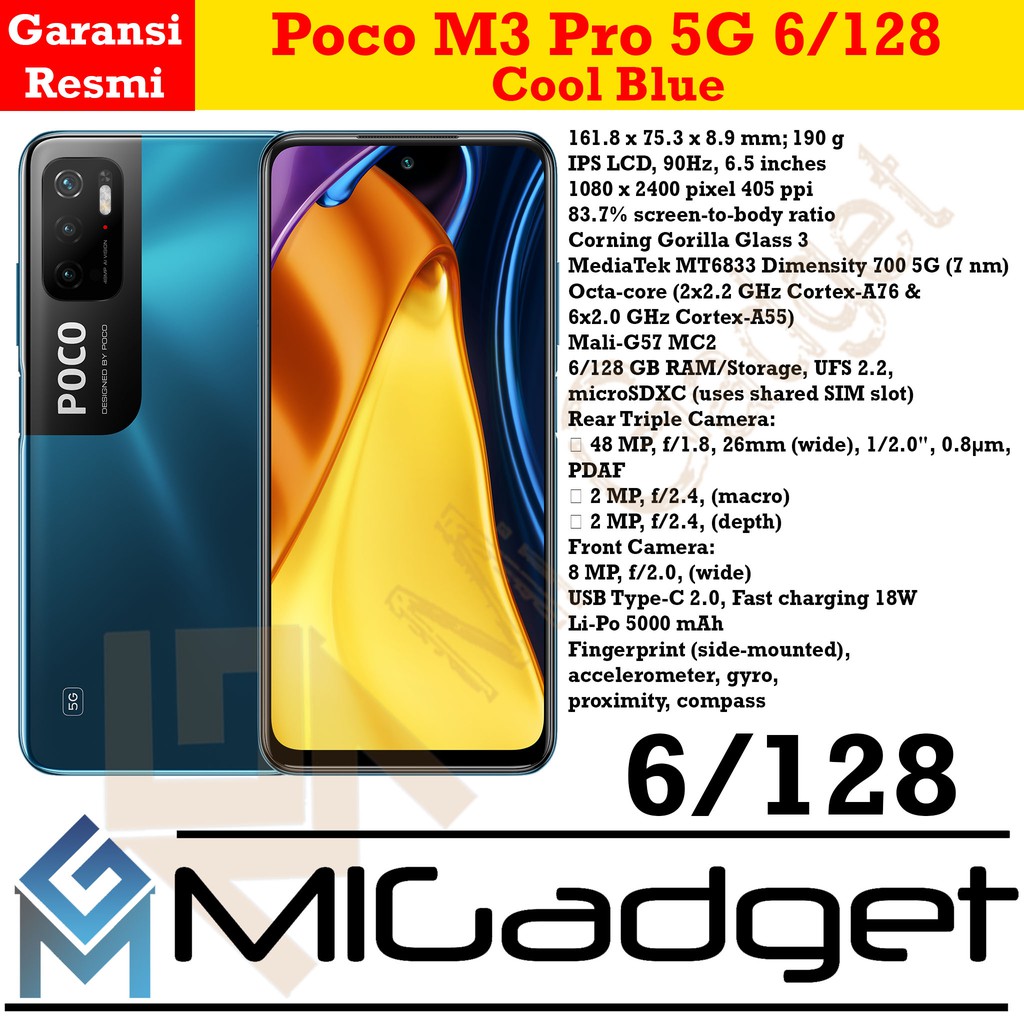 Spesifikasi xiaomi poco m3 pro 5g
