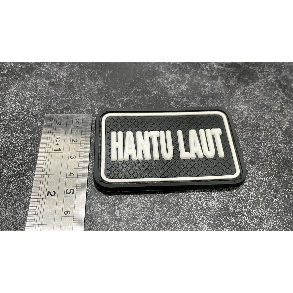 Patch Hantu Laut (Putih) - Patch Velcro Hantu Laut - Prepetan Hantu Laut