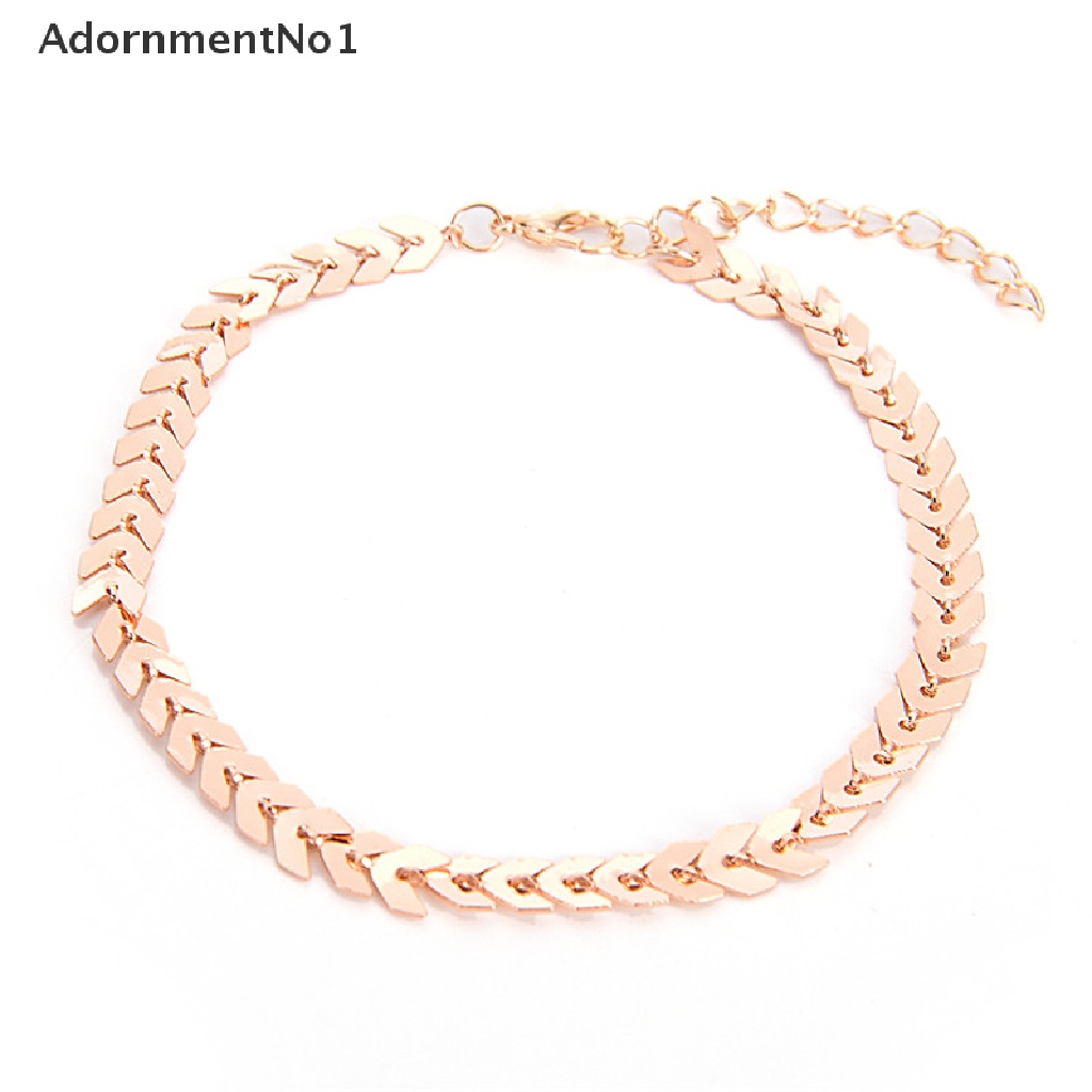 (AdornmentNo1) Gelang Kaki Rantai Sexy Gaya Boho Motif Panah Untuk Perhiasan Wanita / Pantai