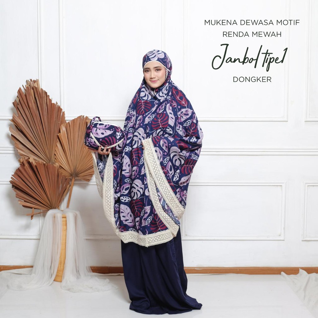 MUKENA BALI TASIK - MUKENA RENDA DEWASA MOTIF JANBOL TIPE 1