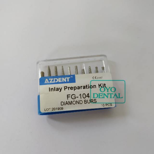 Dental diamond bur preparasi set / inlay preparation crown kit