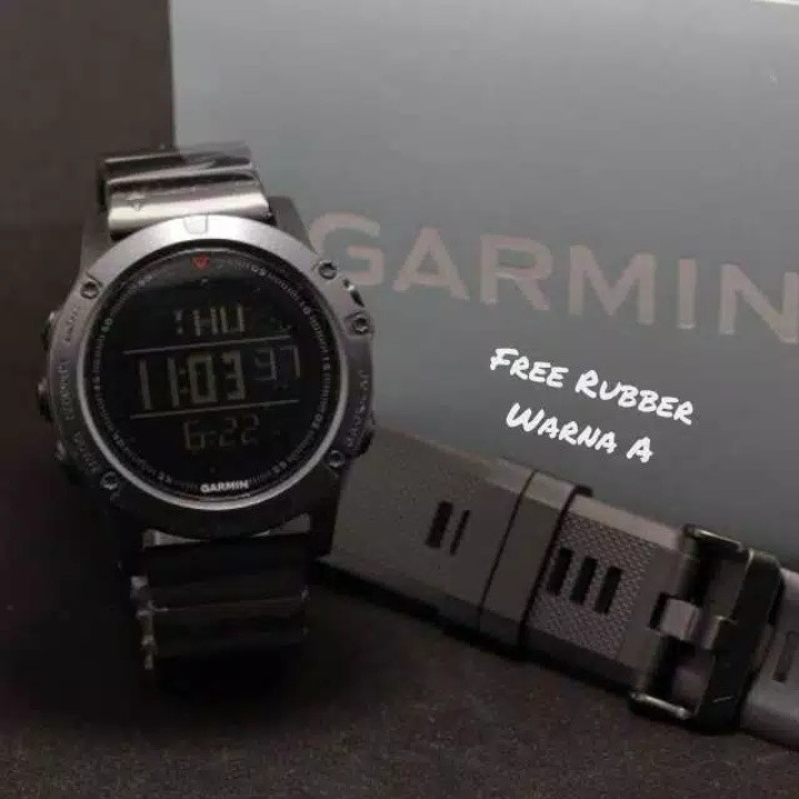 JAM TANGAN PRIA GARMIN FENIX 5 SPORT PAKET TALI CADANGAN RUBBER