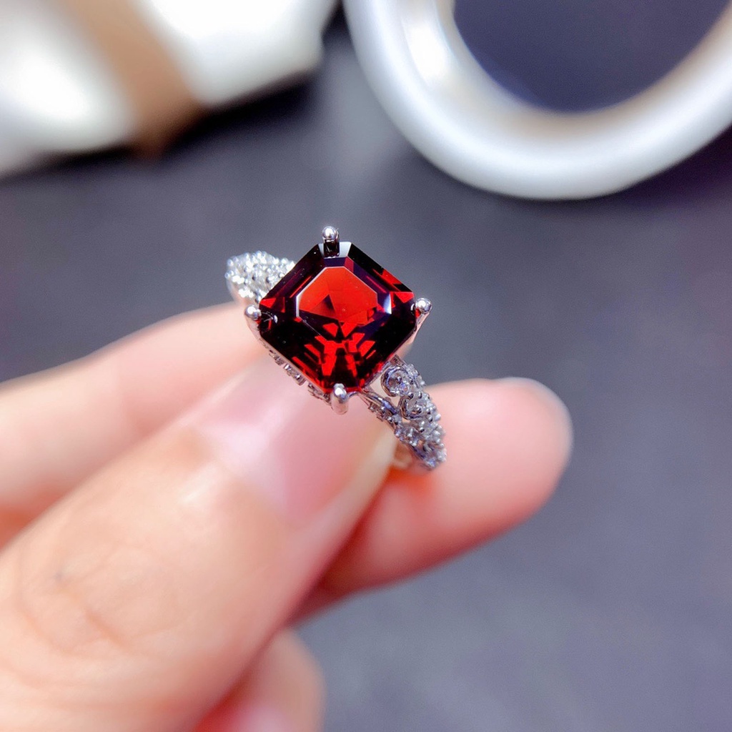 Hu Hu Hu Hu Hu Alat Bantu Pasang Kacamata♡ Cincin Model Terbuka Desain Geometri Hias Berlian Imitasi Untuk Wanita