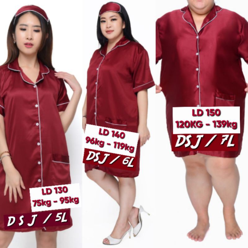 Baju Tidur Lengan Celana Panjang Couple Setelan / Piyama satin polos pasangan anak cowo cewek