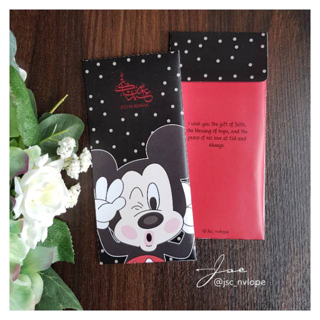 

Amplop mickey mouse. Bisa ucapan lebaran idul fitri atau birthday ulang tahun atau yang lainnya