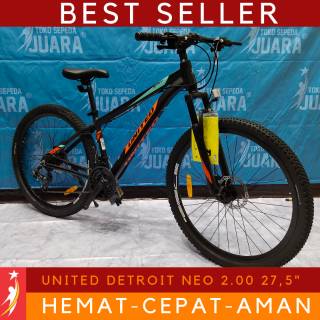  SEPEDA  UNITED  DETROIT  NEO  2 00 8 MTB 27 5 24 SPEED ALLOY 