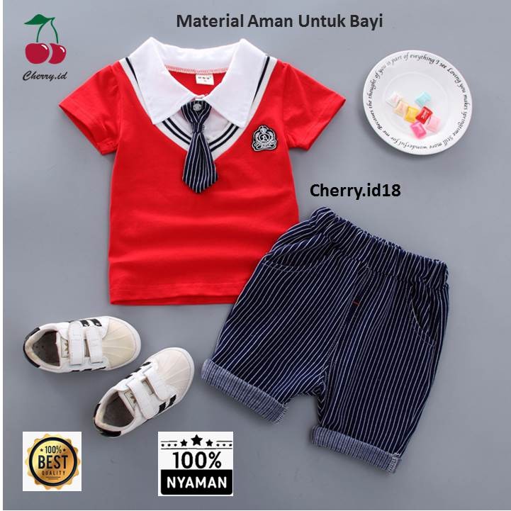  0 3 Thn COD  Setelan Baju Bayi Import Baju Anak Laki 