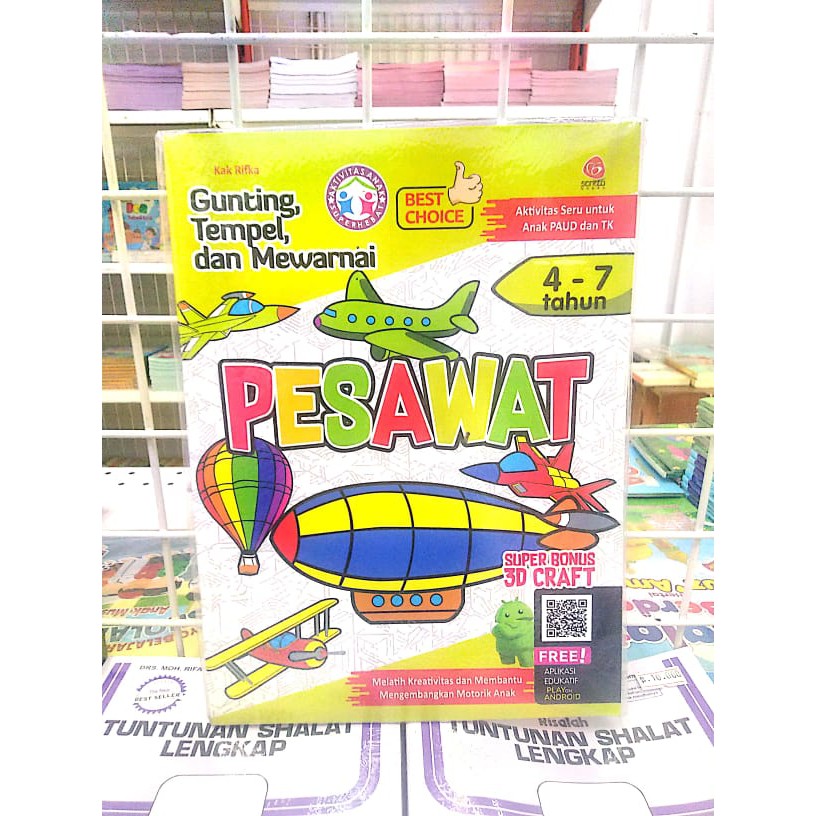 Buku Anak : All series Buku Mewarnai, Gunting dan Tempel Untuk TK dan PAUD 4-7 Tahun - Linibukusolok