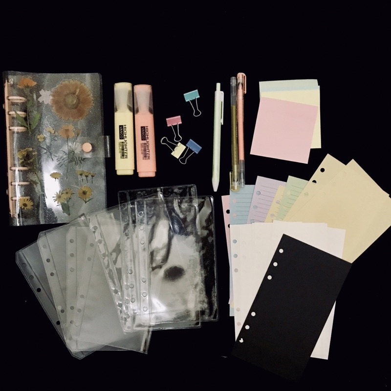 

BUNDLING MURAH A6 Binder Glitter PVC Jelly Cover Case/Binder A6 Sidoarjo/Binder Glitter/ Binder Keuangan