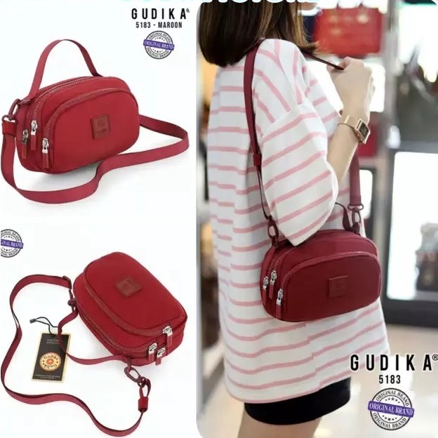 Tas Wanita GUDIKA 5183 - tas selempang cewek import original termurah - waterproof - fashion - travel bag - tas bahu - sling bag - shoulder bag - tas mini