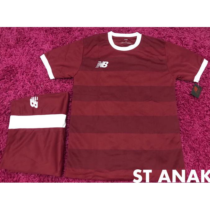Diskon Setelan Futsal Anak Sd - Smp Nb Maroon / Jersey Sepak Bola Terbaru