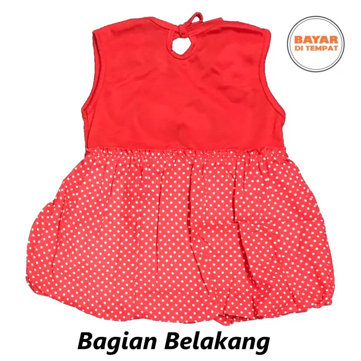 Babysmart - PLANET KIDS Dress Ballon DOGGY Baju bayi perempuan usia 0-12 bulan/Pakaian anak cewek