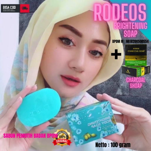 RODEOS PAKET 2 IN 1 Sabun Pemutih Badan Dan Wajah Sabun Pemutih Badan Dan Wajah Permanen Sabun Pemut