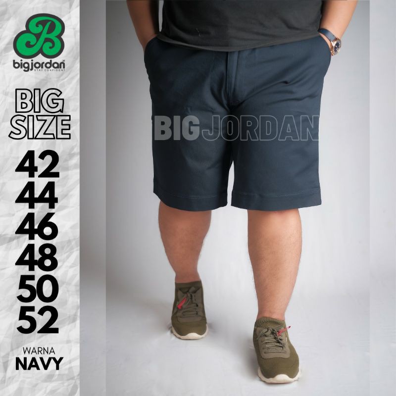 celana pendek big jordan pria chinos big size jumbo plus size xxxl 52 50 48 46 44 42 navy dongker