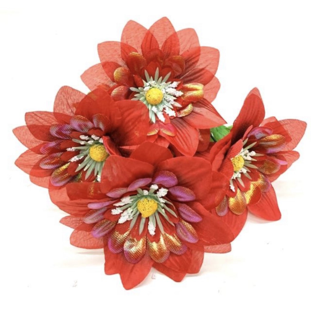 Bunga bintang artificial Bunga Artificial/Bunga Plastik/Bunga Dekorasi/Dekorasi Pernikahan/Pernikahan-Merah