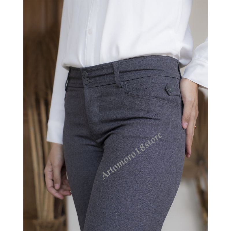 Celana Kantor Formal Wanita Celana Dasar Kerja Wanita Slimfit [ Ukuran S M L XL ]