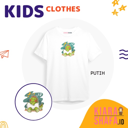 Kiarashafa - Baju Anak / Kaos Anak Sleepy Dino