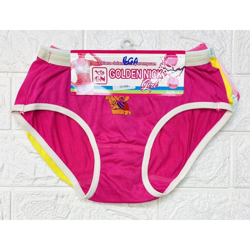 CD anak cewek | Celana Dalam Anak Perempuan Golden-Nick CD-055B isi 3pcs