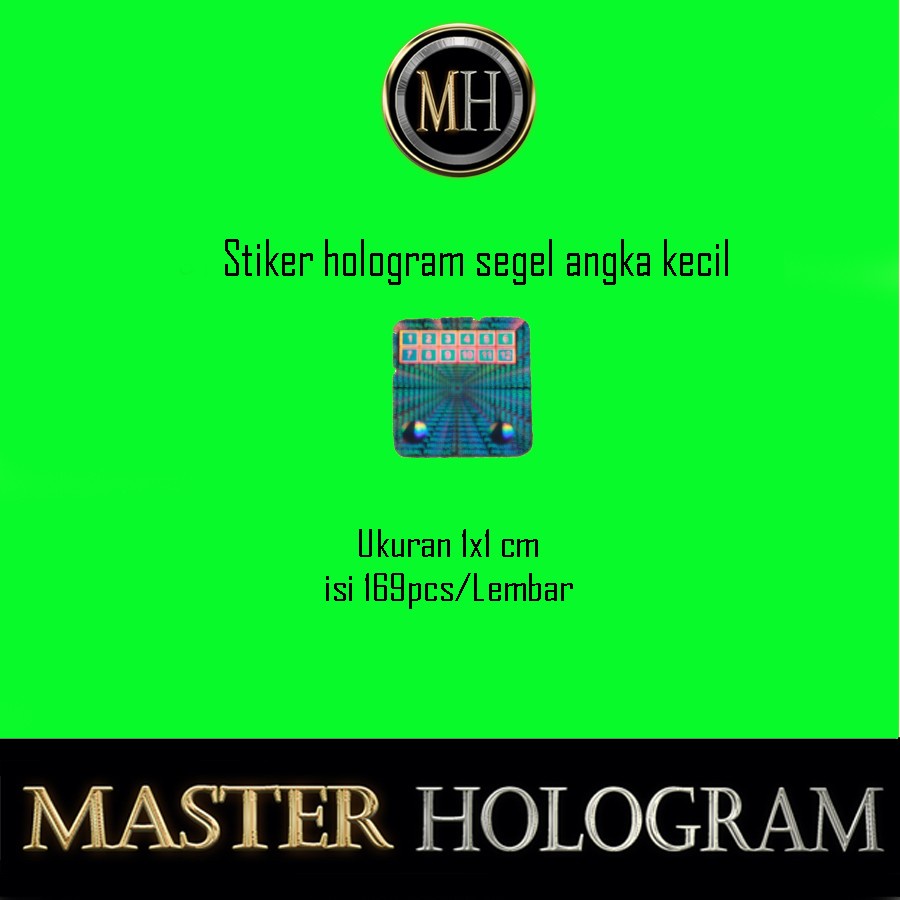

Stiker Hologram Segel Angka Kecil SH018