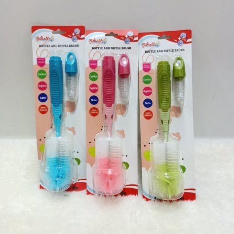 Reliable Bottle &amp; Nipple Brush Sikat Botol dan Dot Isi 2 RSB-7801/7803/7804/7805