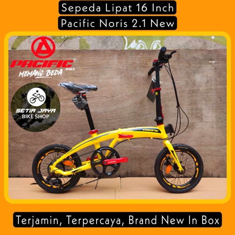 Sepeda Lipat / Folding Bike 16 Inch PACIFIC NORIS 2.1 ALLOY 8 Speed New