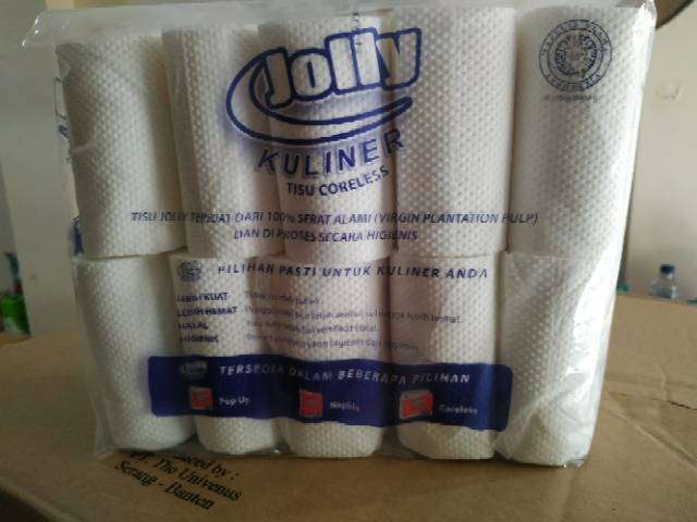 Tissue Jolly Coreless 10 rolls-2ply tissue kuliner jolly coreless