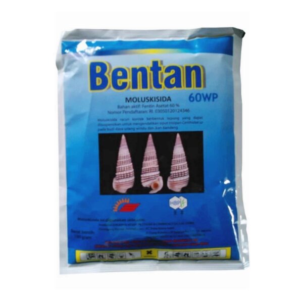 Bentan 60WP 50gr Obat Racun Pembasmi Hama Keong Siput Moluskisida