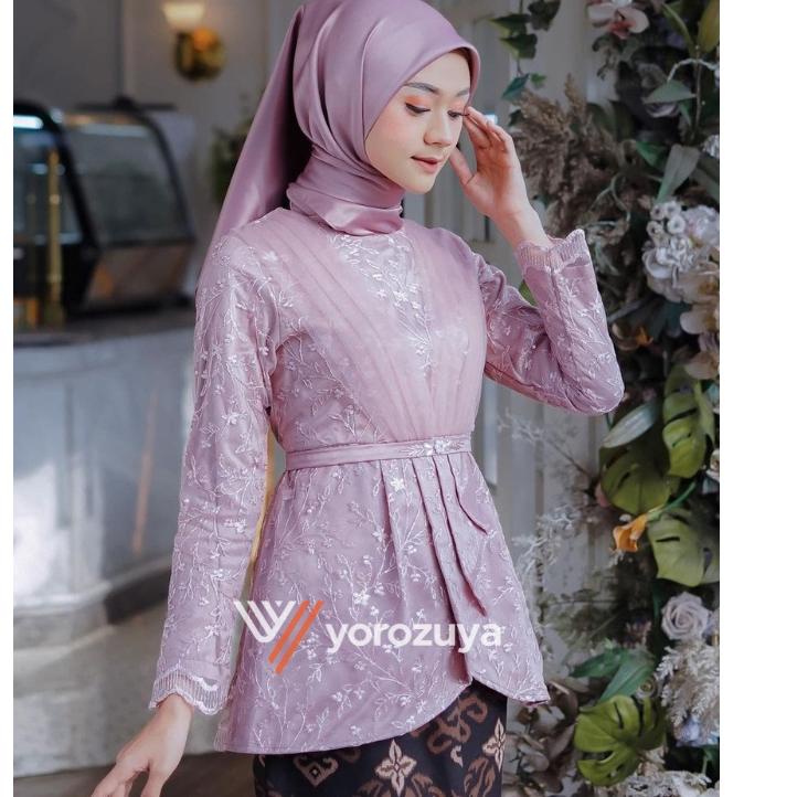 Batik Couple Kebaya Modern Kebaya Wisuda Lamaran Baju Tunangan Batik Brukat Baju Couple Kondangan  2