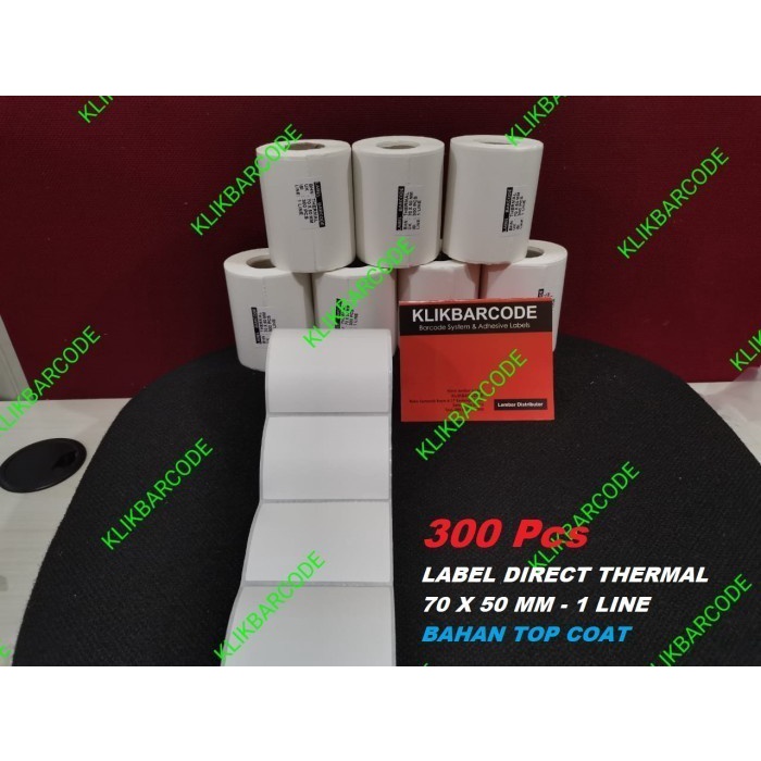 

LABEL DIRECT THERMAL 70 X 50 MM ETIKET STIKER BARCODE 7x5 CM - isi 300 pcs