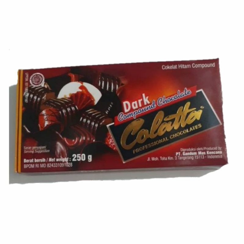 

COKLAT COLATA COLATTA DARK COMPOUN 250GR