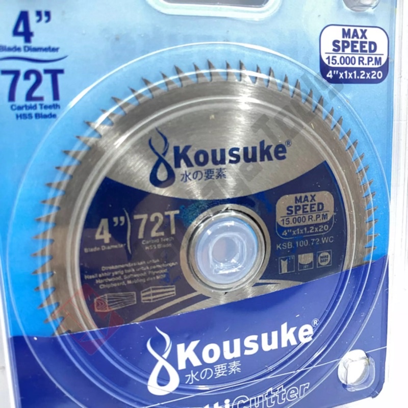 KOUSUKE Circular Saw Blade 4 Inch x 72 T - Wood Mata Pisau Potong Kayu