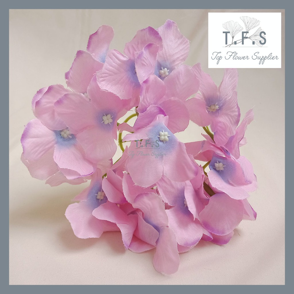 Artificial Hydrangeas 1 Tangkai Bunga Plastik Buatan Hiasan Dekorasi Acara Pernikahan dan Rumah-PURPLE
