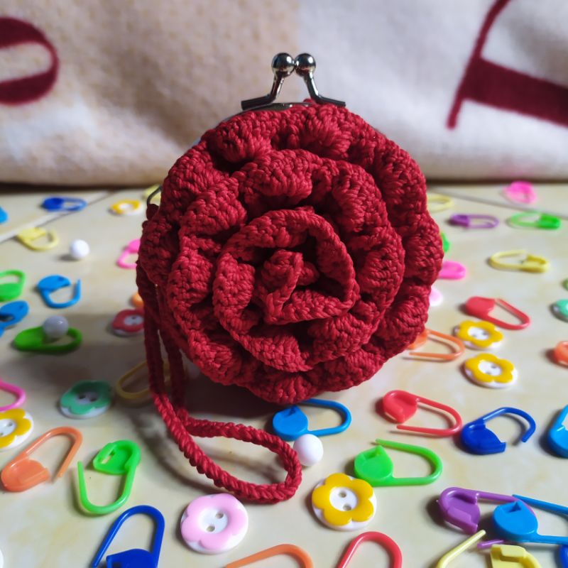 Dompet koin behel / coin purse / dompet koin rajut murah