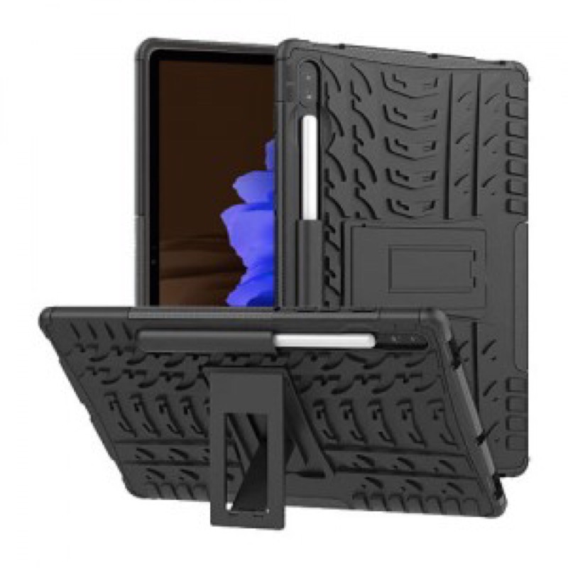 Car Tire Rugged Armor Shockproof Case Casing Cover Kick Samsung Galaxy Tab S7 Plus + 12.4 T970 T975