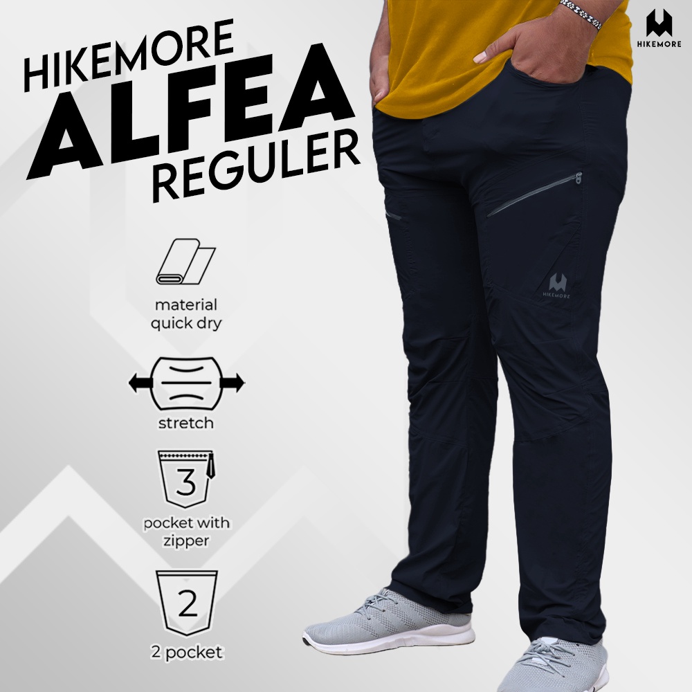 Hikemore Alfea Reguler Celana Panjang Gunung Outdoor Cargo Quickdry Dry Fit Original