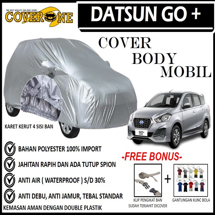 Selimut Sarung Body Cover Mobil Datsun Go Plus / Mantel Penutup Mobil Datsun Go Plus / Cover Mobil Outdoor Indoor / Selimut Mobil / Sarung Mobil / Cover Mobil Waterproof Anti Air Free Pengikat Ban