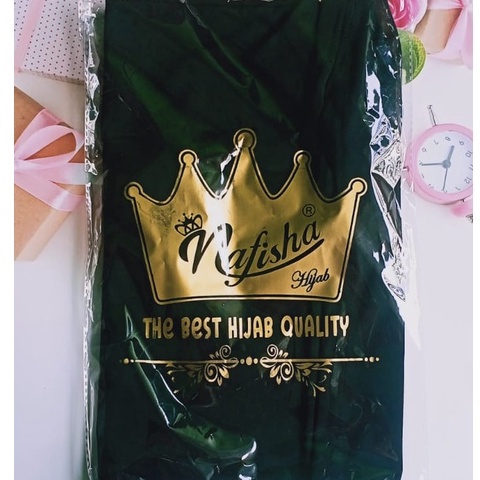 Jilbab Instan Bergo Syria Tali Polos By Nafisha Hijab-HITAM