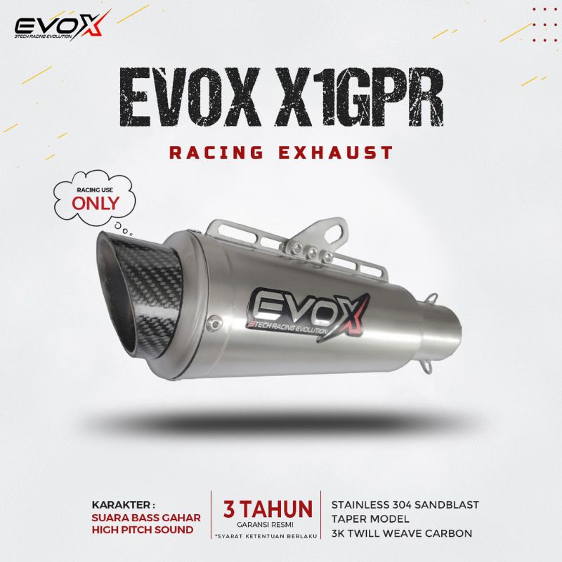 PROMO Knalpot Racing EvoX X1 series X1GPR X1GP X1GPC 150cc all variant CBR R15 GSX VIXION XABRE CB15
