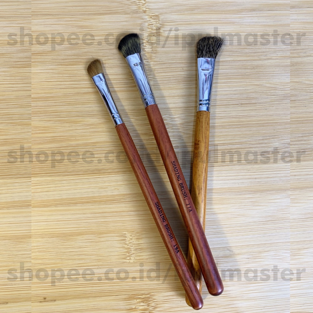 Tools Brush Make up Kuas Shading Brush lip Motif Kayu Bulu Super Lembut Nose Shadow Brush
