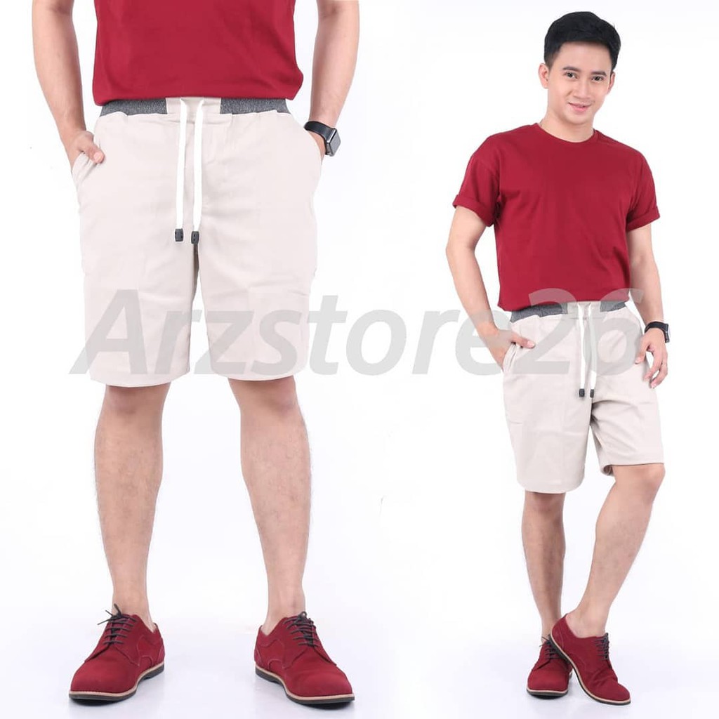 Celana Pendek Chino Pria Surfing Distro Premium Renang Pantai Santai PINGGANG KOLOR