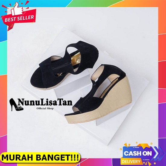 Wedges Wanita 2022 Wejes Sendal Kekinian Wejges Cewek Terbaru Kondangan 2021 Import Murah Weges Nunu