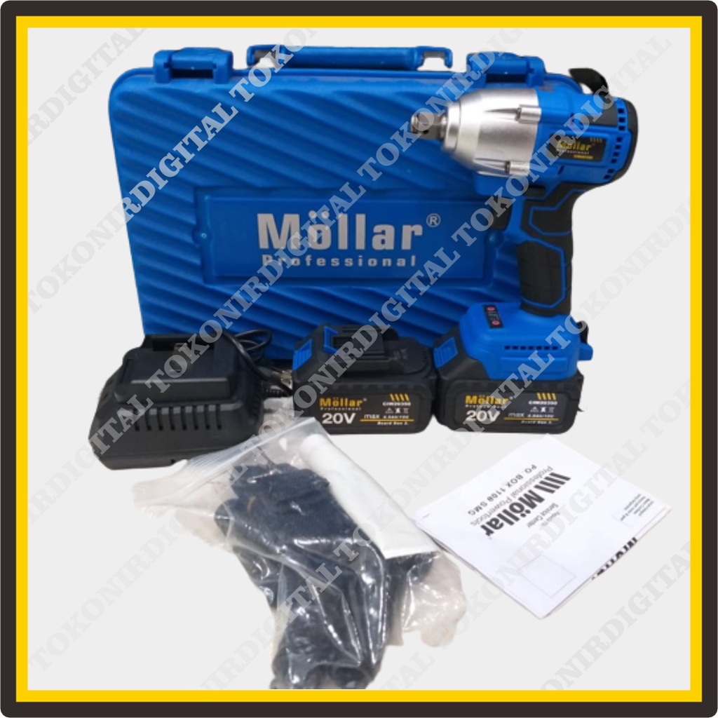 impact wrench Cordless MOLLAR CIW20350 20v / Mesin pembuka baut mobil Cordless MOLLAR CIW20350 20v 2
