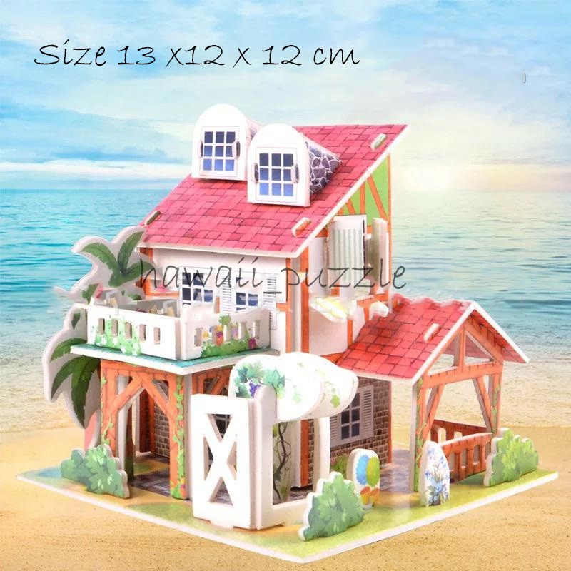 Puzzle 3D DIY bahan foam &amp; paper SMALL HOUSE mainan puzzle edukasi anak (kado,pajangan,dekorasi)