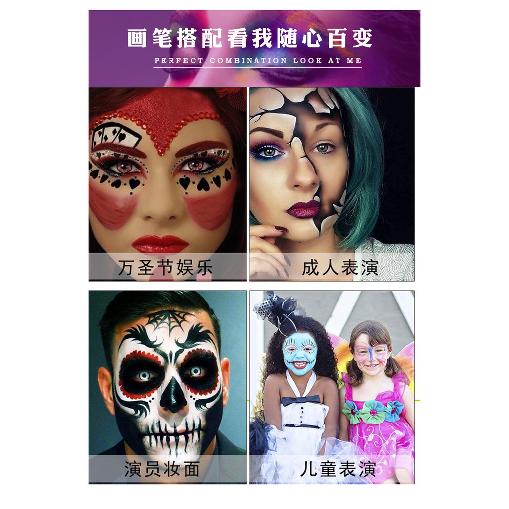 FP12 palet 12 warna face body paint painting makeup oil special effect lukis wajah