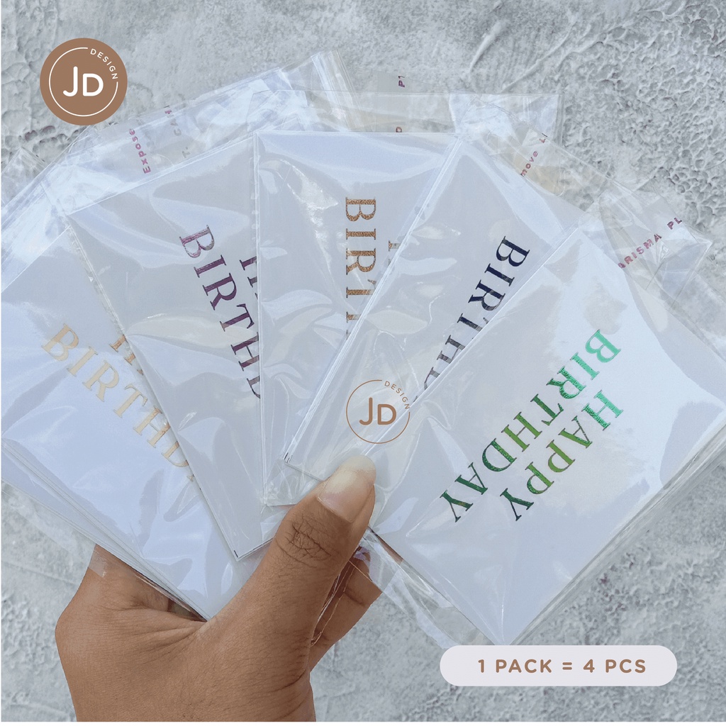 Happy Birthday Card Foil - Hello Card Foil - Greetings Card/Aesthetic Card/Kartu Ucapan/Thankyou Car