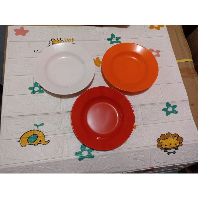 Piring Makan Melamin 9 inch Piring Cekung Piring Melamine Piring Makan Piring Saji Piring Bulat Piring Nasi PR 1711 Donyku