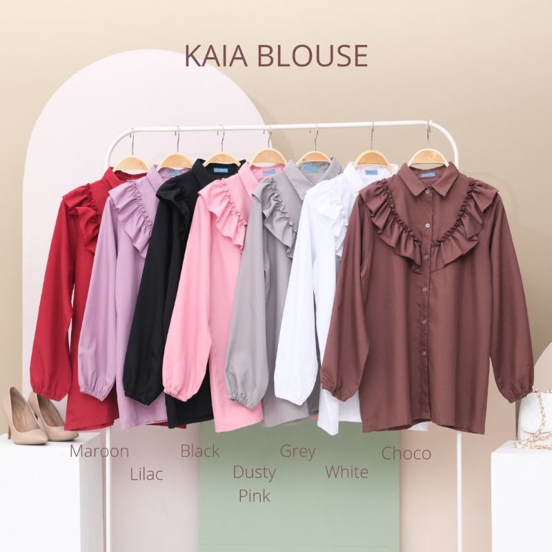 KAIA BLOUSE. COMBINASI CRINKLE AIR FLOW